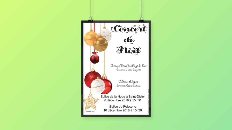 Affiche de concert de Noël 2018