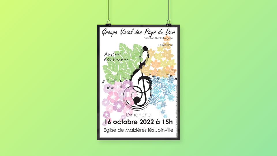 Affiche de concert autour des saisons