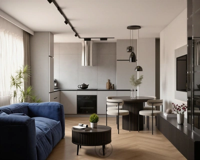 salon z kuchnia