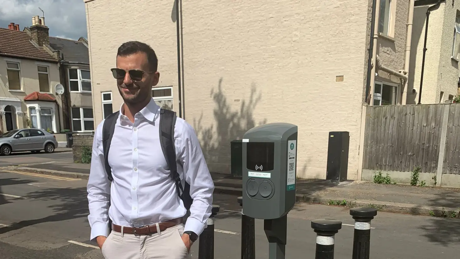 Elias at one of his charge point projects