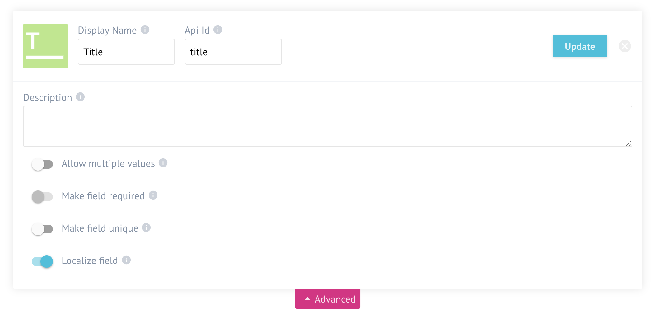 "Localize Field"