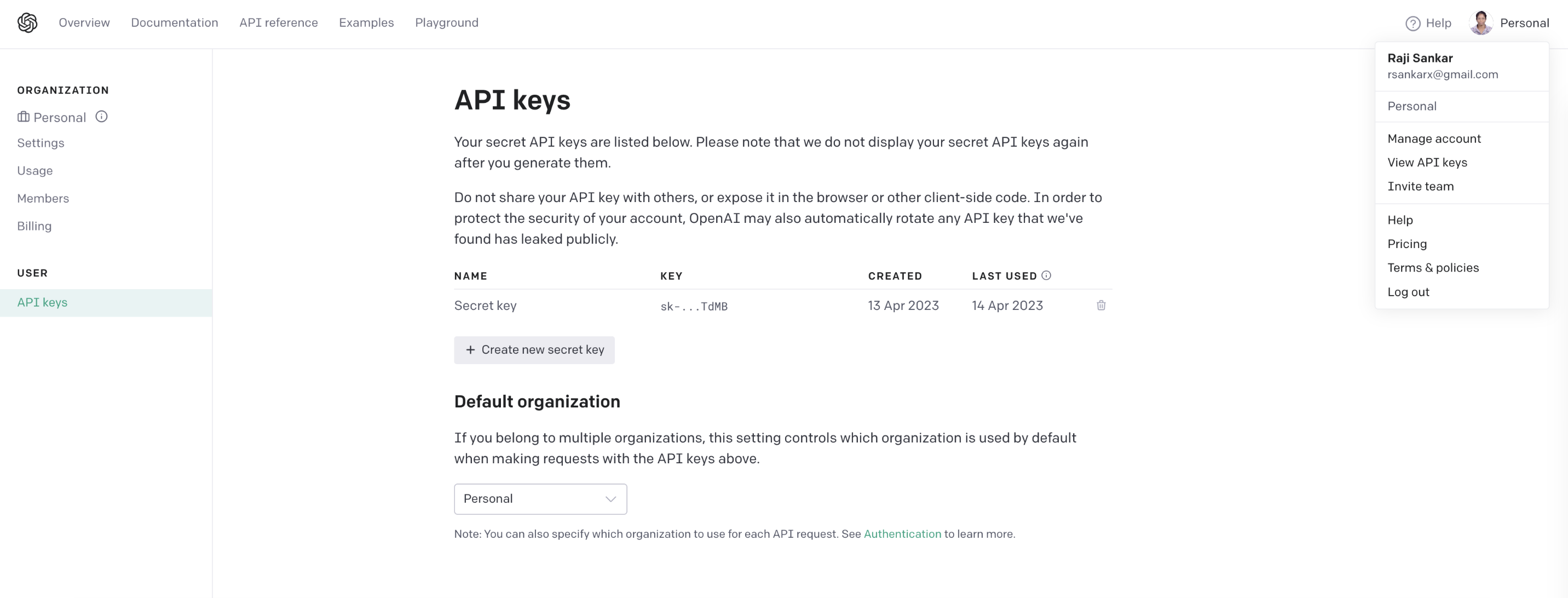 OpenAI API Key