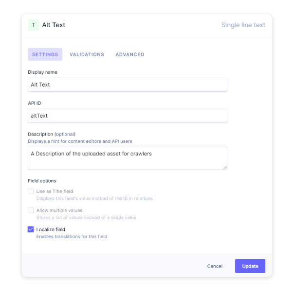 Headless CMS Image SEO - Localized Alt Text