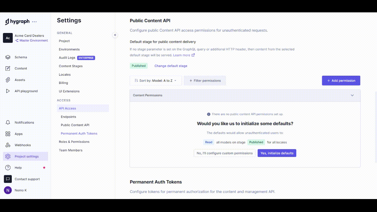 GIF of adding and publishing a token