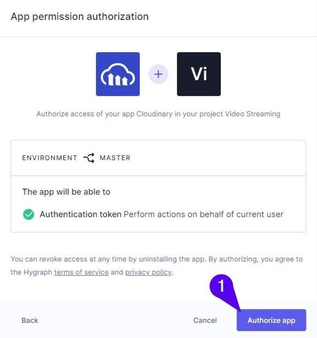 App Authorization Screen