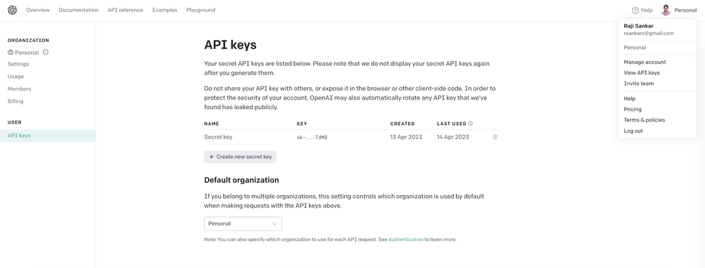 OpenAI API Key