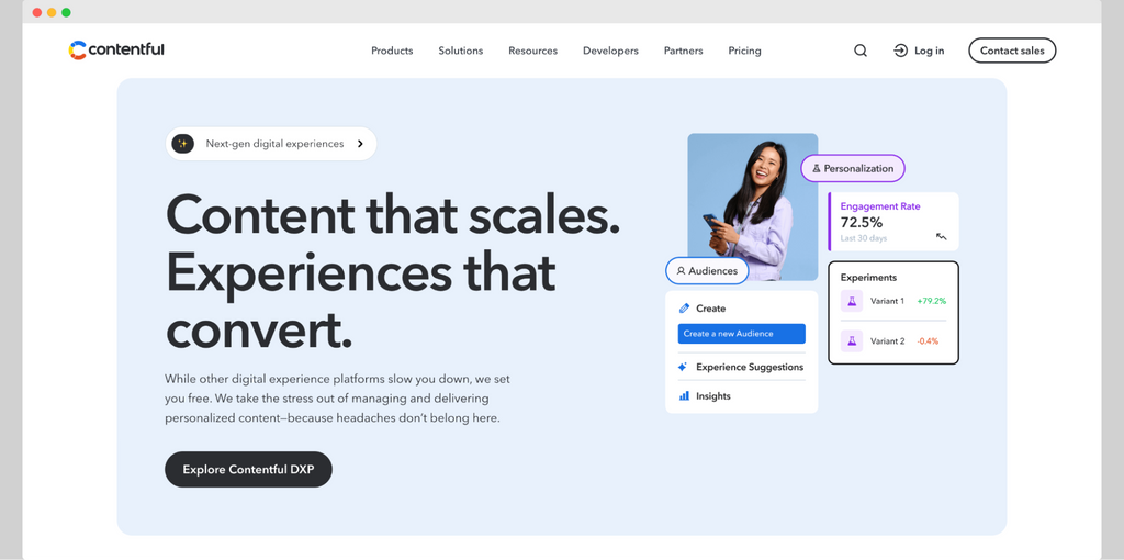 contentful homepage