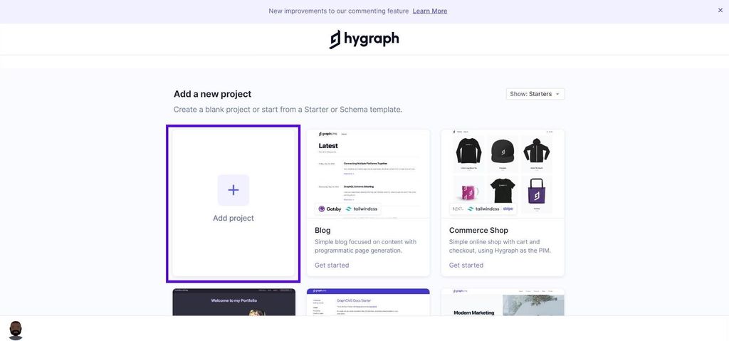 Add a project in Hygraph