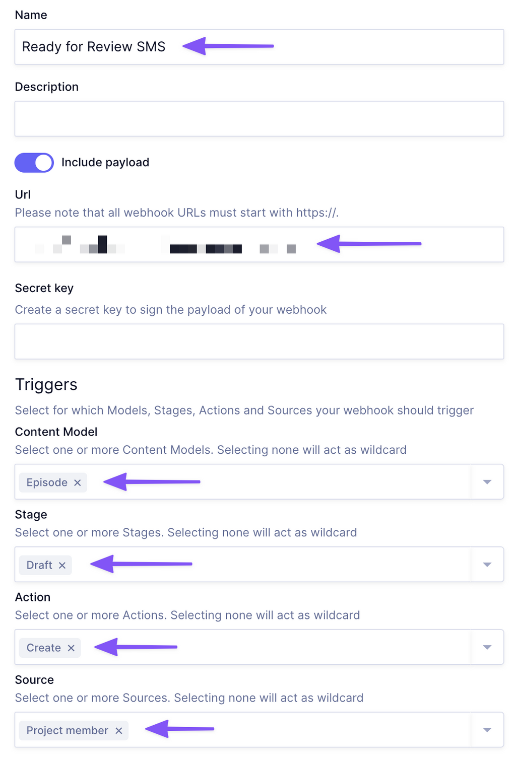 Configure Hygraph webhook