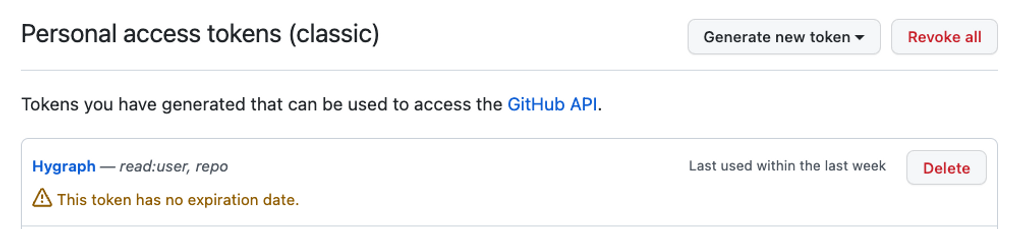 GitHub Personal Access Token