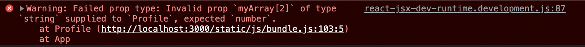 invalid prop type - typo error