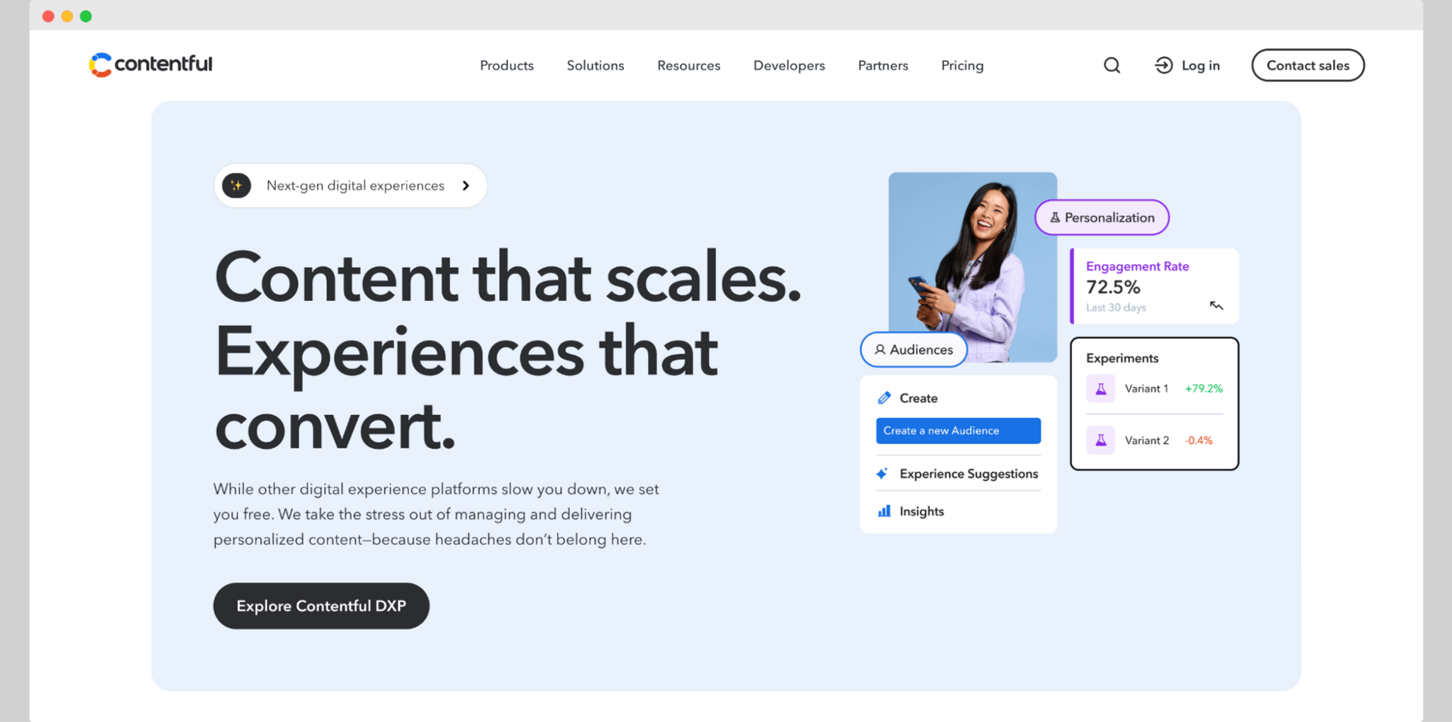 contentful homepage