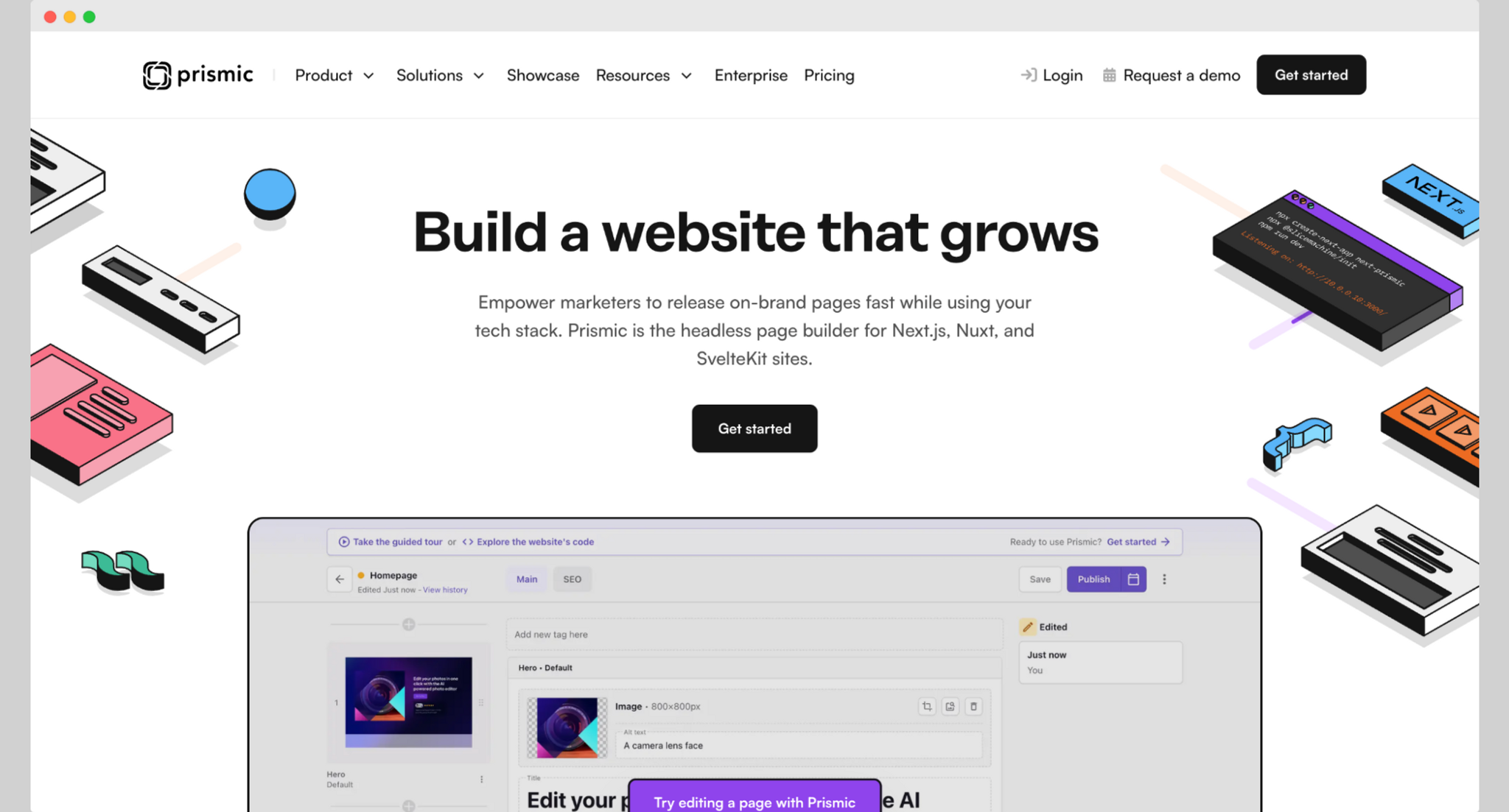 prismic homepage
