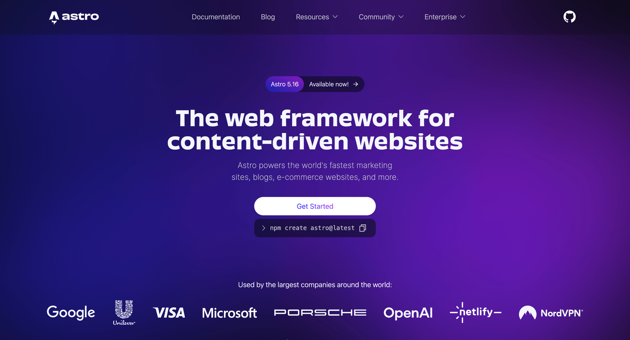 Astro as a static site generator