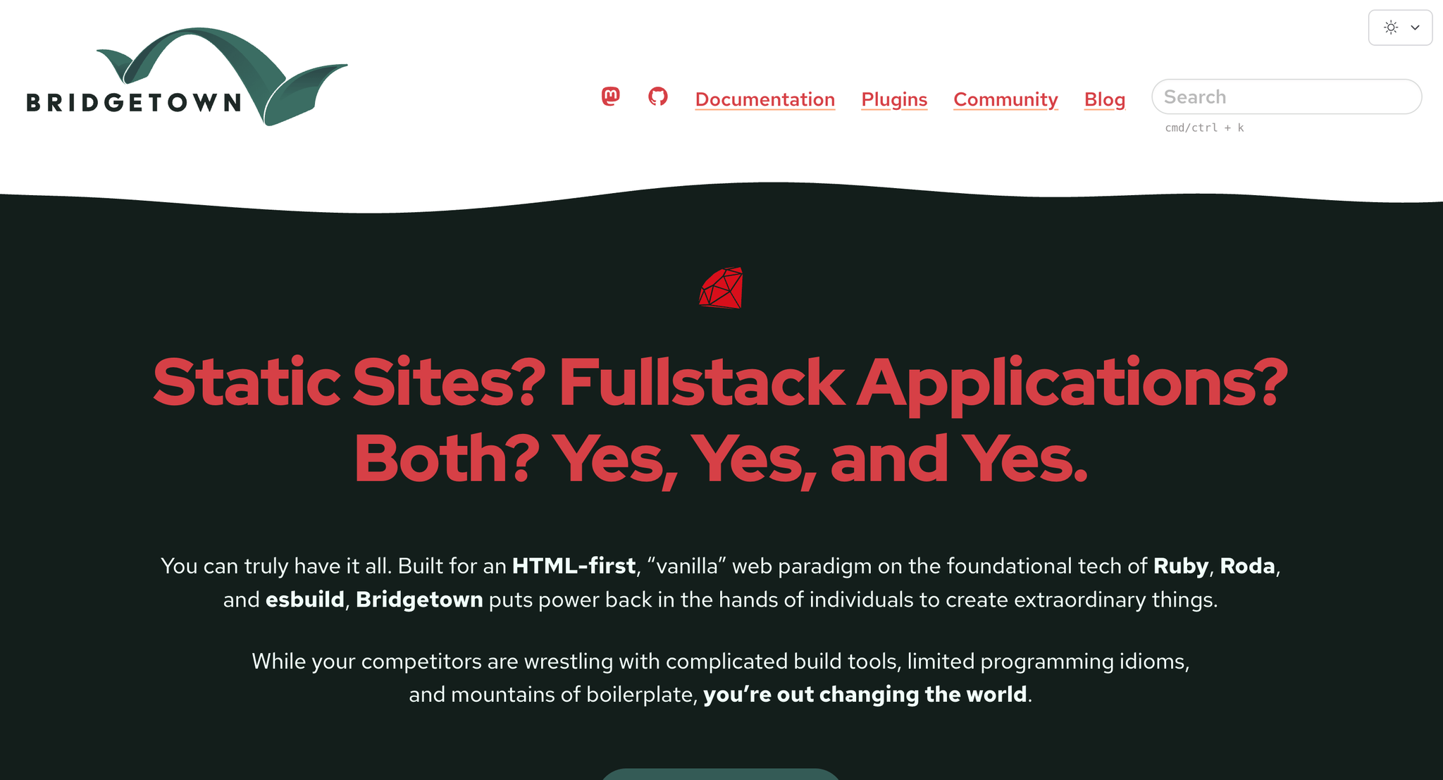 Bridgetown as a static site generator