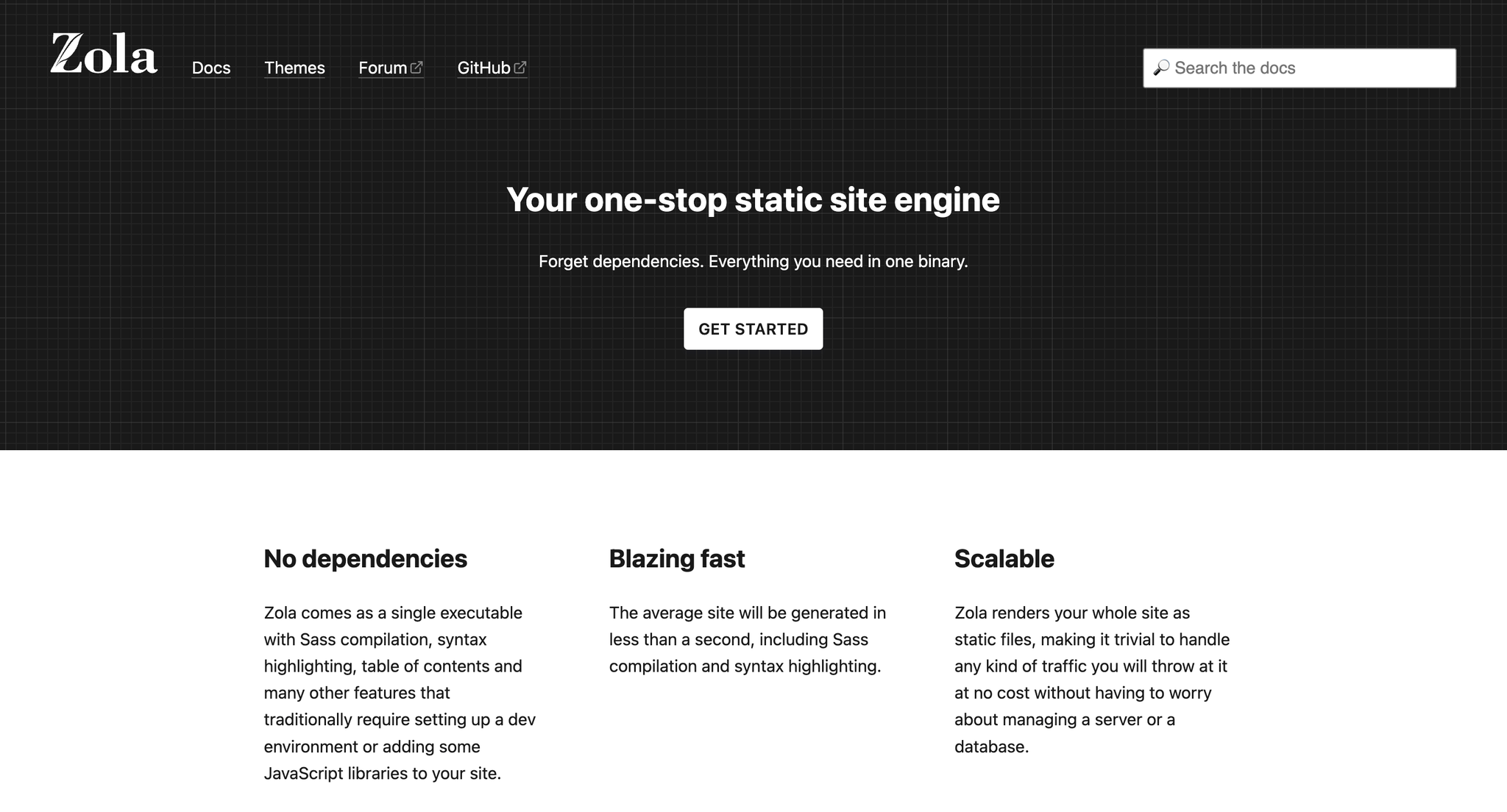 Zola as a static site generator