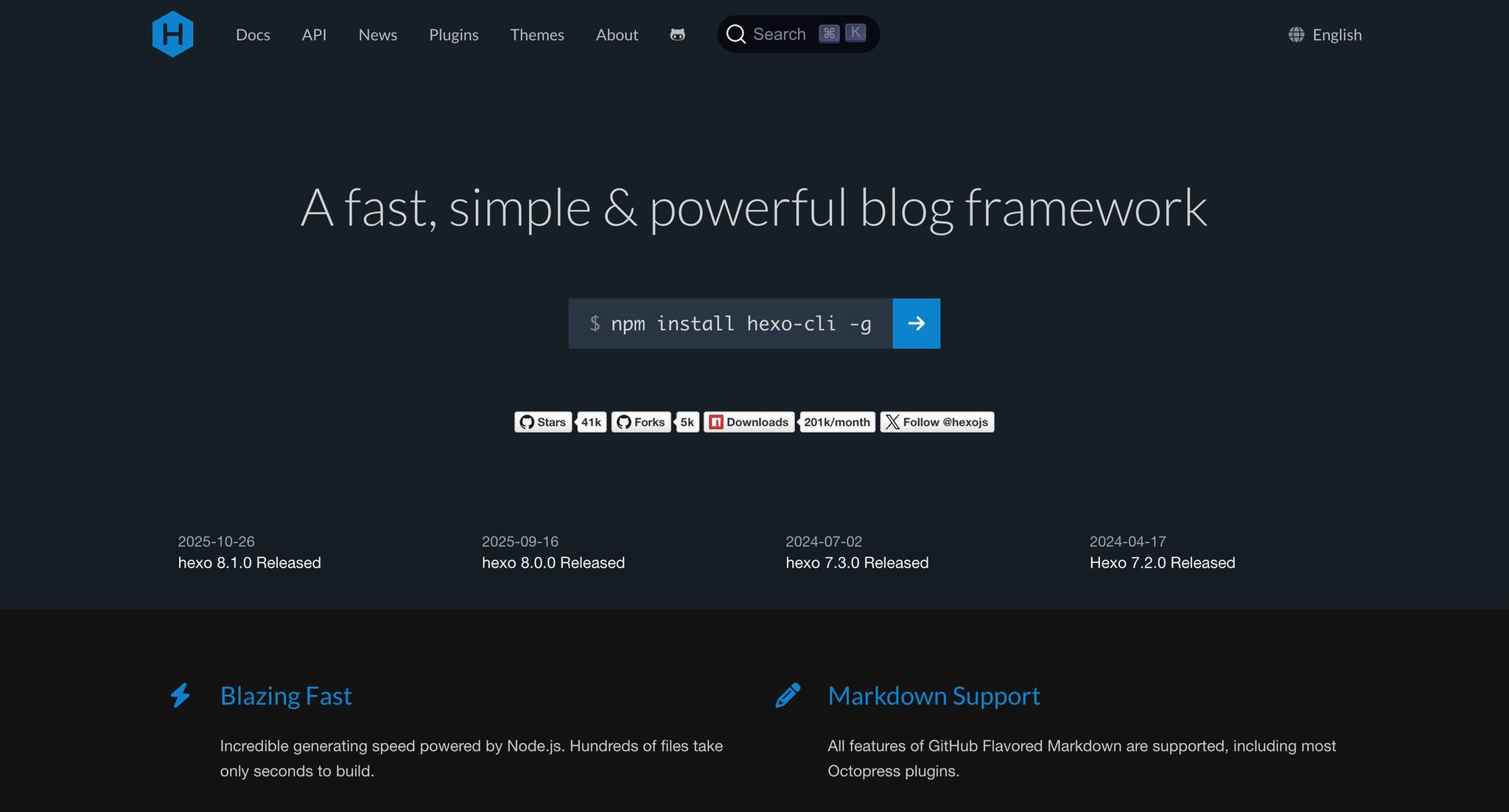 Hexo as a static site generator