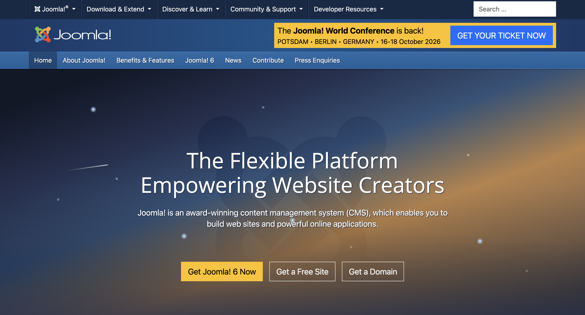 Joomla-CMS-Verwaltungsoberfläche
