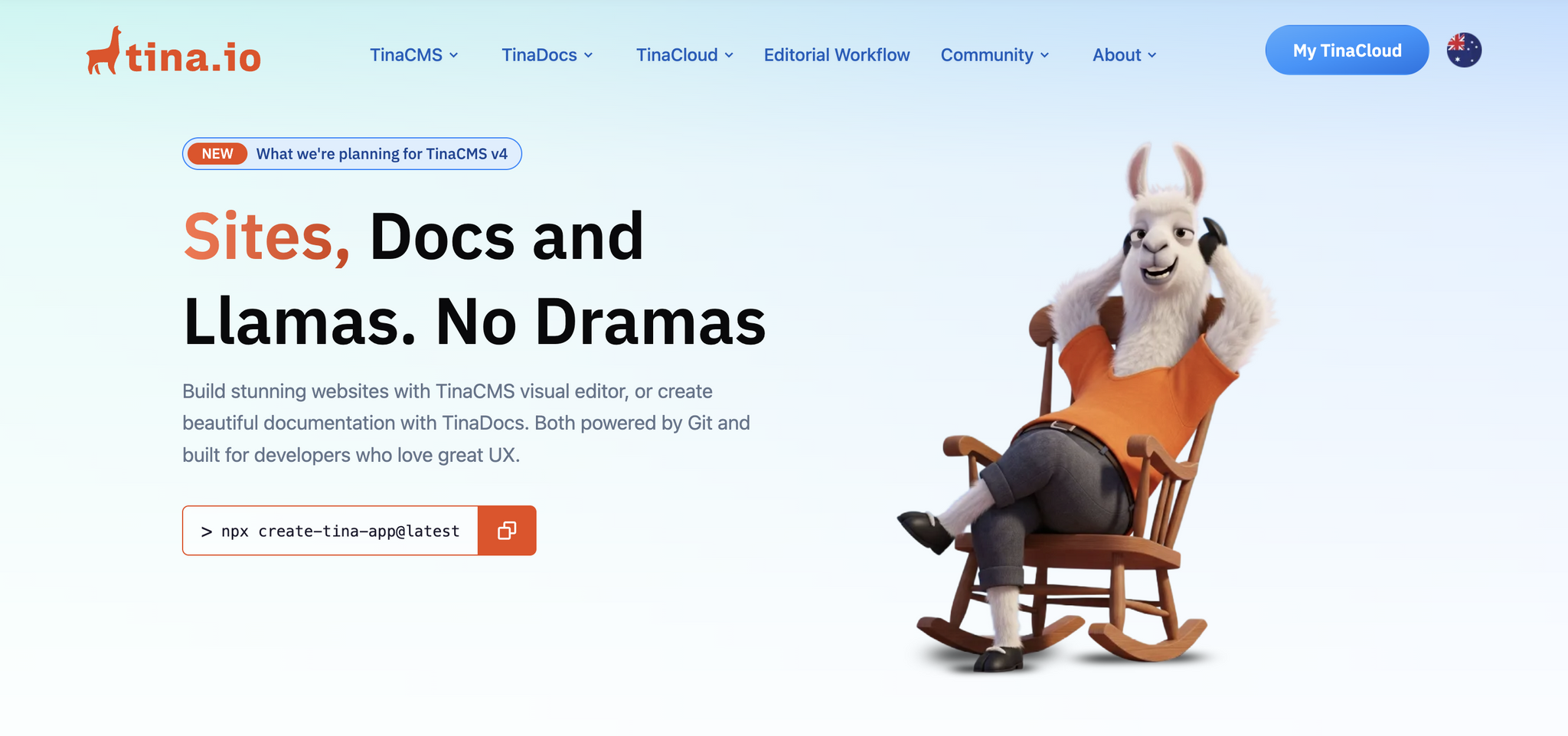 Tina CMS, CMS für Astro