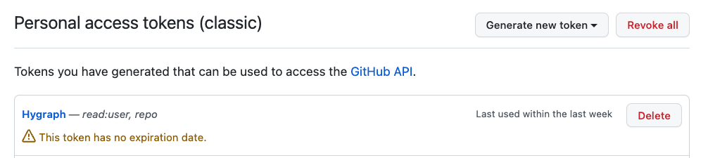 GitHub Personal Access Token