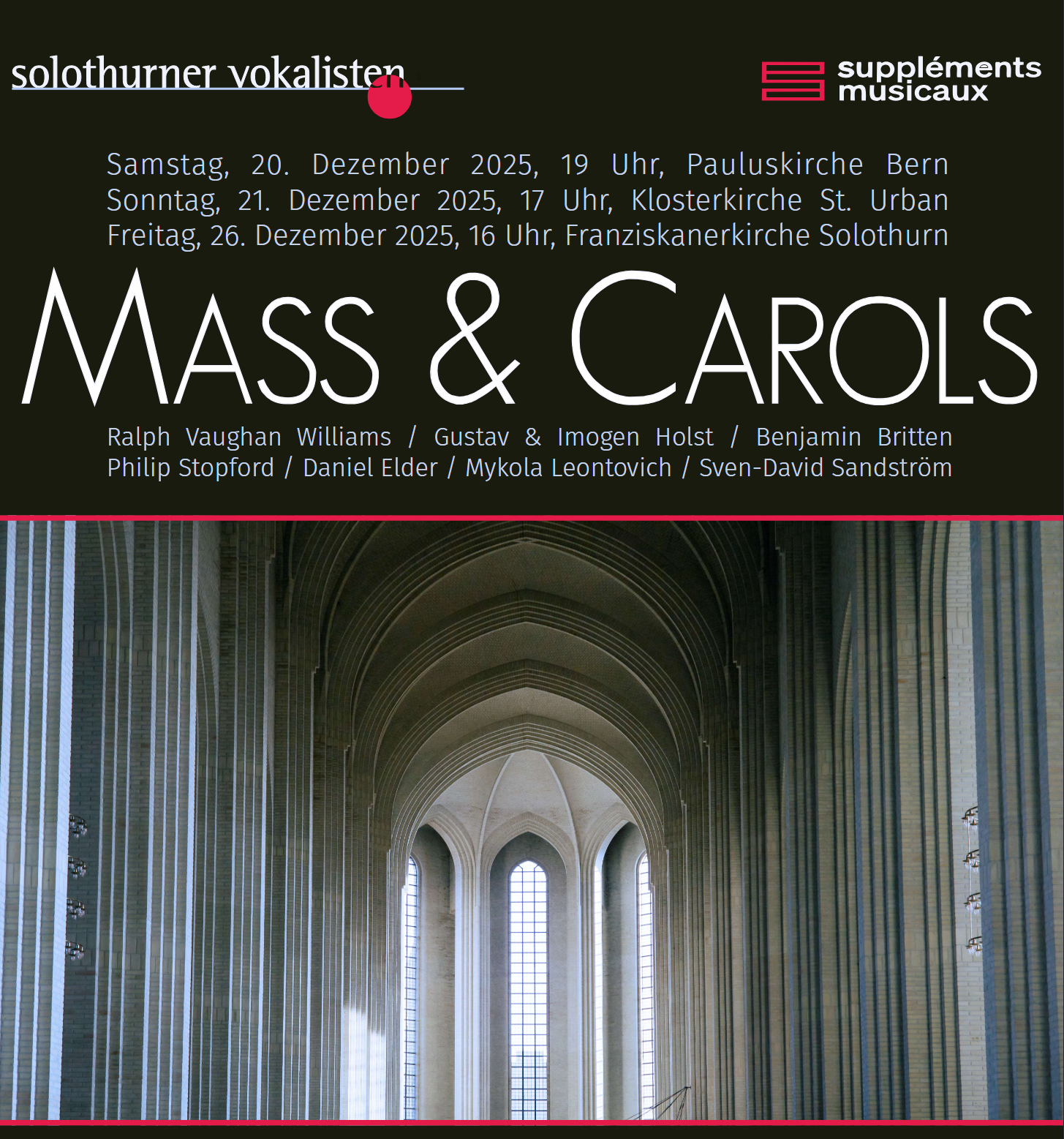 Flyer für das Projekt "Mass & Carols"