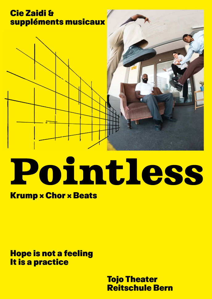 Flyer für das Projekt "Cie. Zaidi: «Pointless»"
