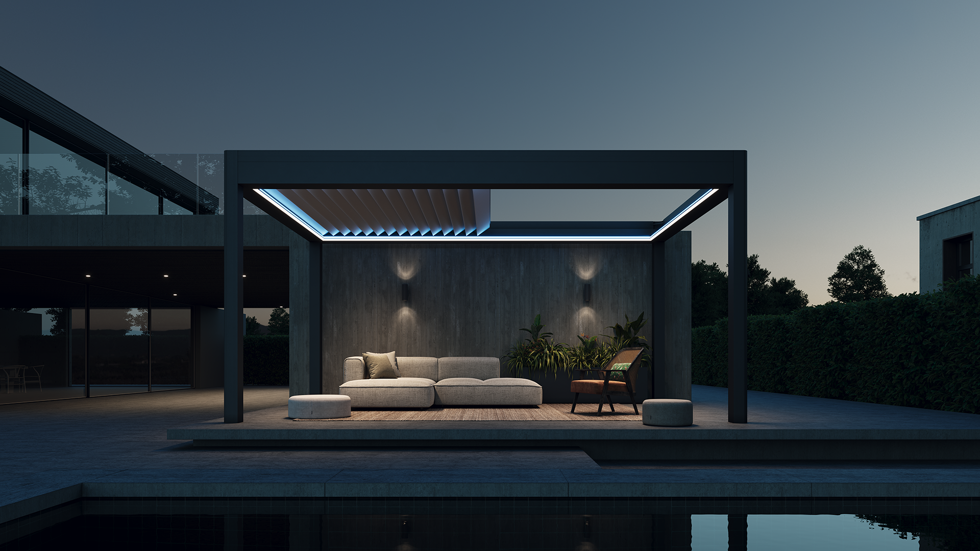 Bandırma Bioklimatik Pergola Sistemleri | Albert Genau Pergola - Şensoy Yapı
