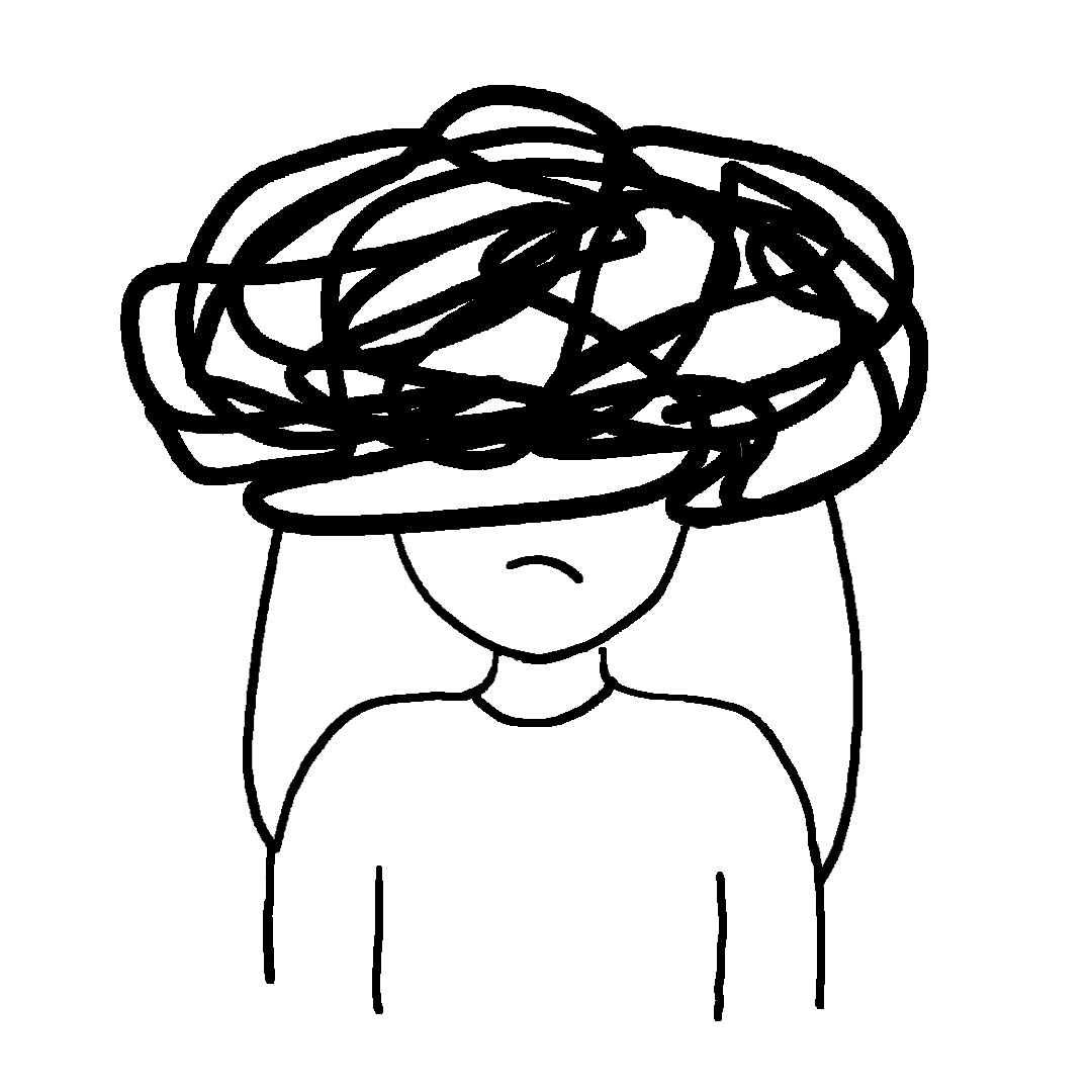 Avatar illustratie met brain fog