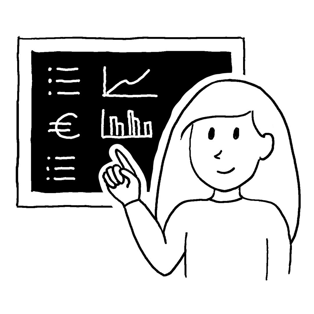 Avatar illustratie met schoolbord