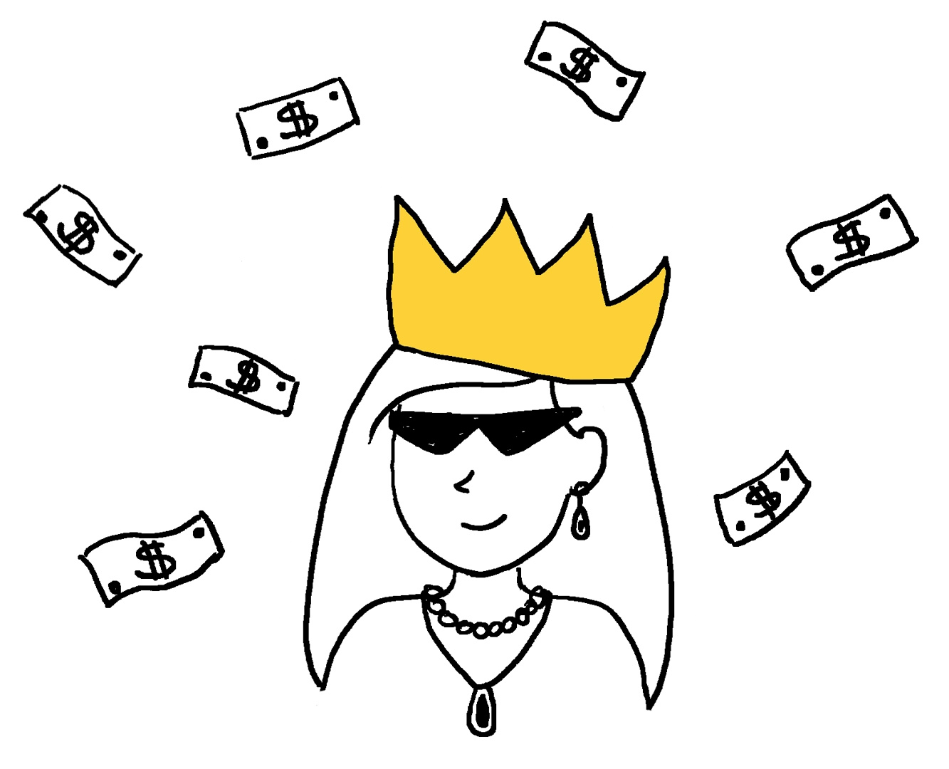 Avatar illustratie die rijk is