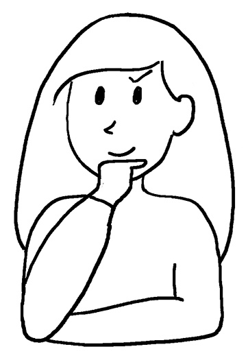 Denkende avatar illustratie