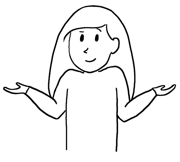 Schouders ophalende avatar