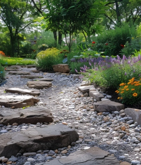 Ein Natursteingarten