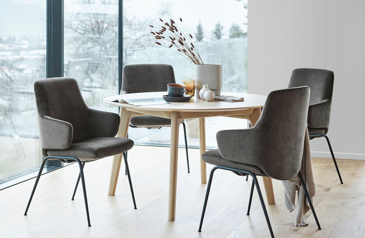 Stressless® Laurel stol med armlener og tekstil Rose Mole.