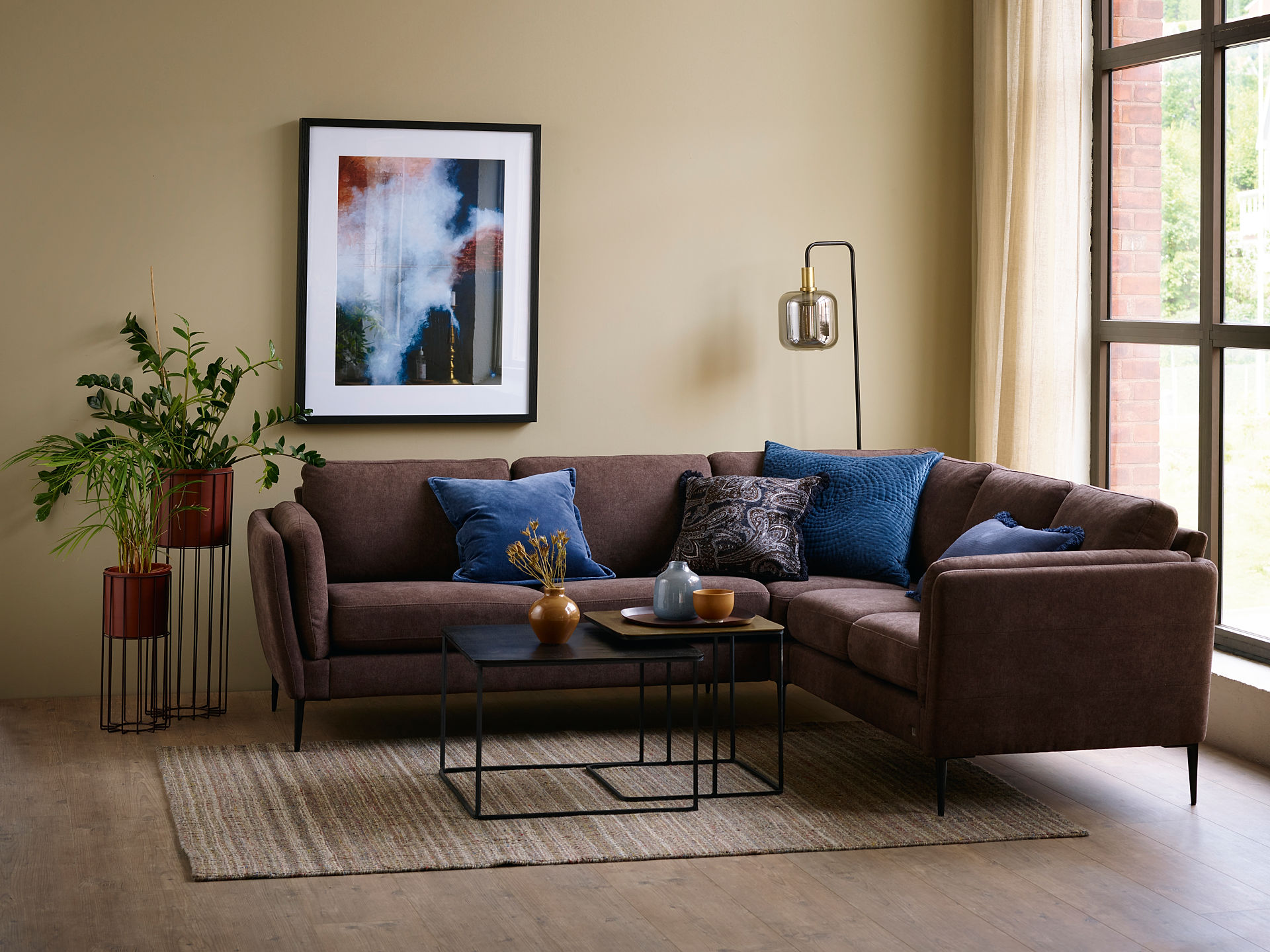 Sandefjord modulsofa med pynteputer