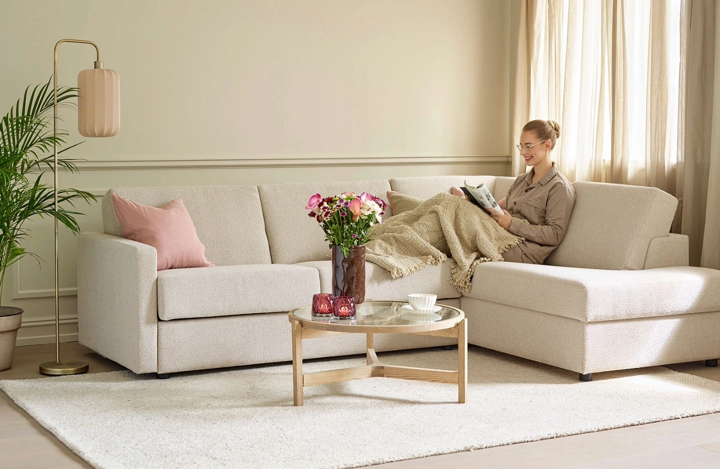 Bilde - Bedding sovesofa med sjeselong