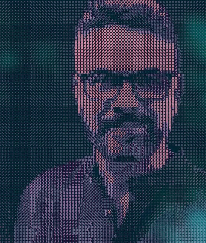 Portrait of Holger Volland, Ascii-Code
