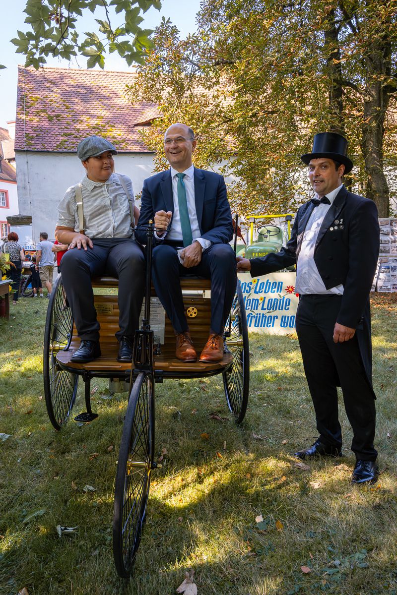 Erntedankzugs bei der Bio-Meile