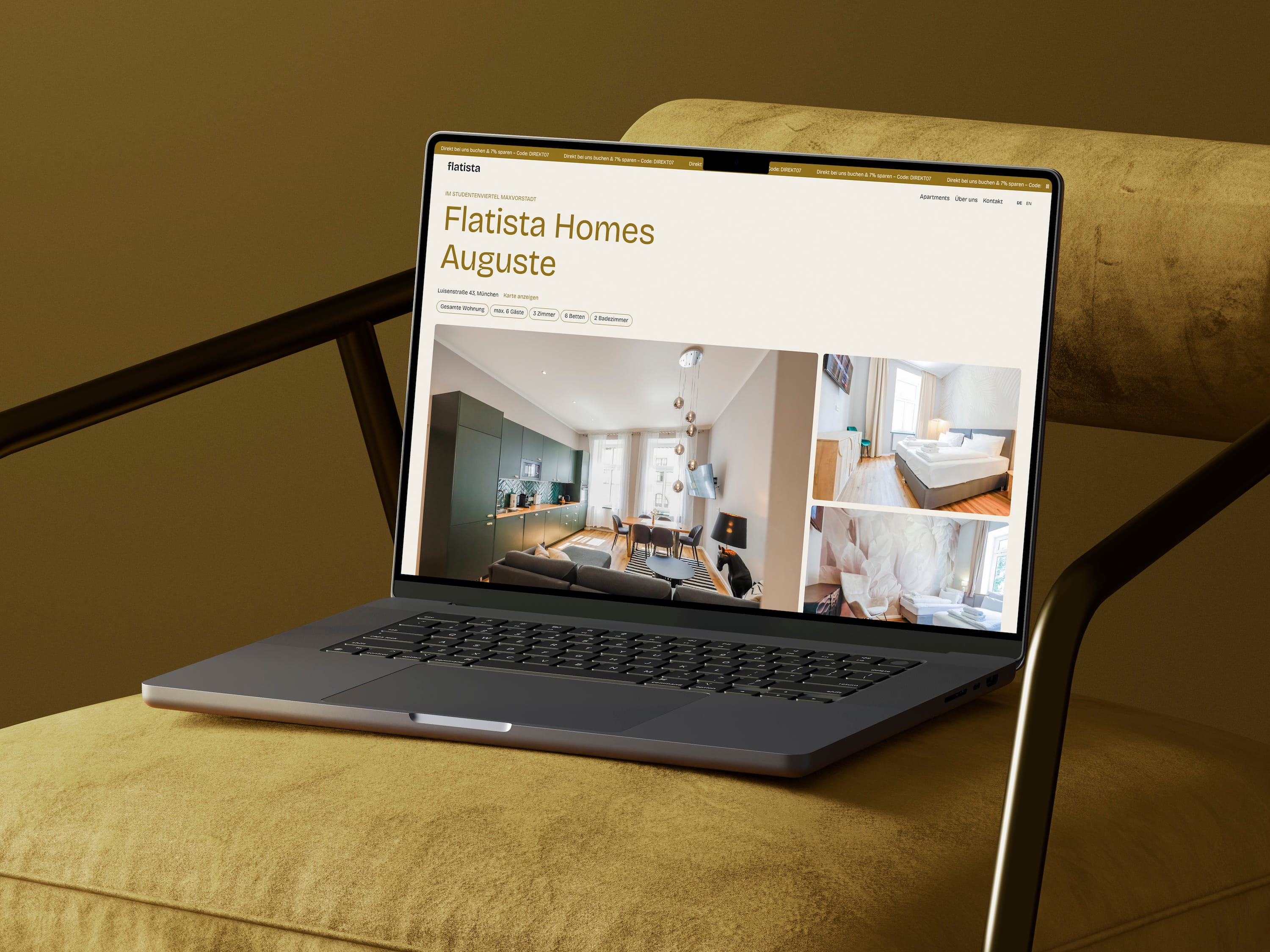 Branding & Website Projekt flatista homes