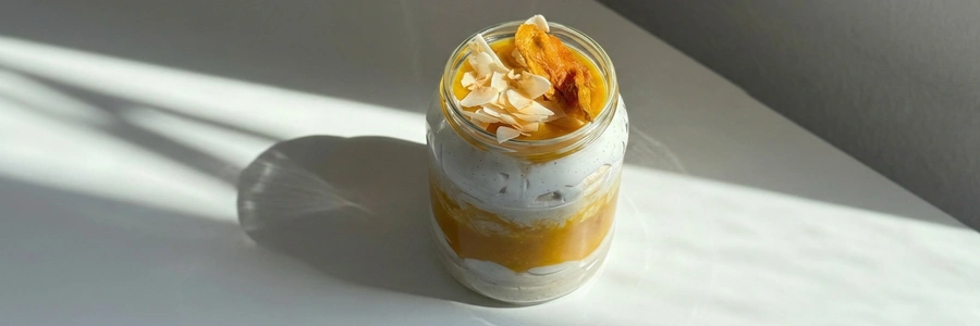 Vegane Mango-Tiramisu-Overnight-Oats