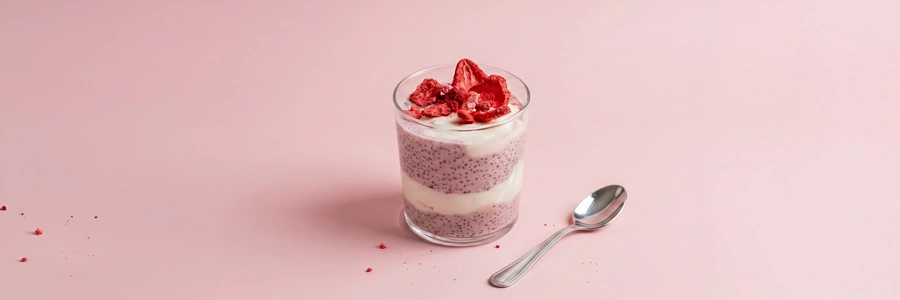 Erdbeermilch-Chia-Pudding (vegan & glutenfrei)
