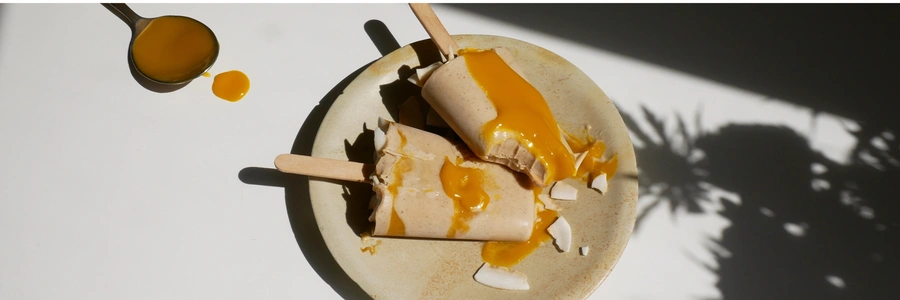 Mango-Vanille-Swirl Eis (vegan, glutenfrei)