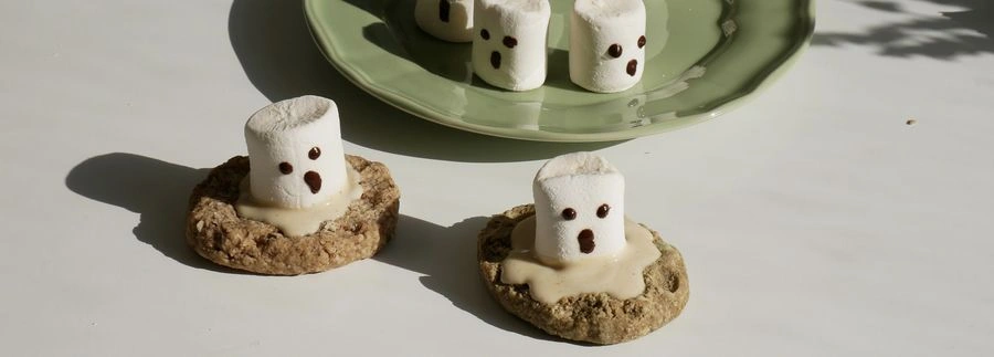 Marshmallow-Geister-Cookies (vegan)