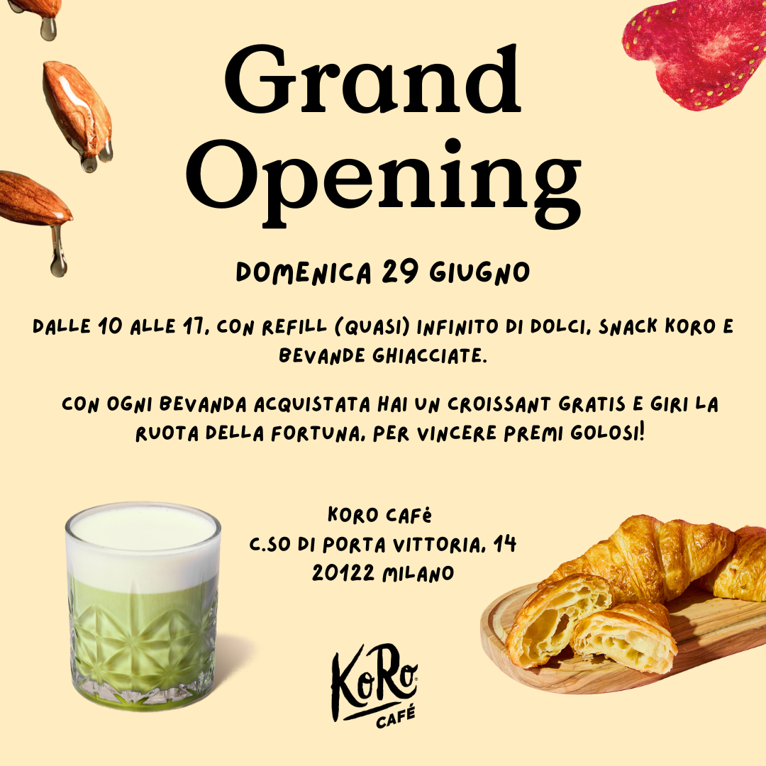 grand opening koro cafe milano