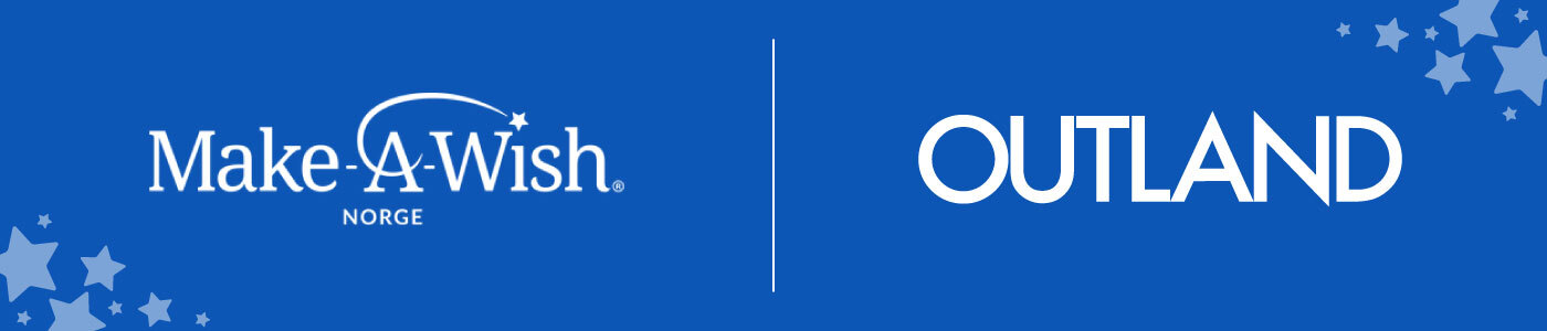Make A Wish Norge-logo og Outland-logo
