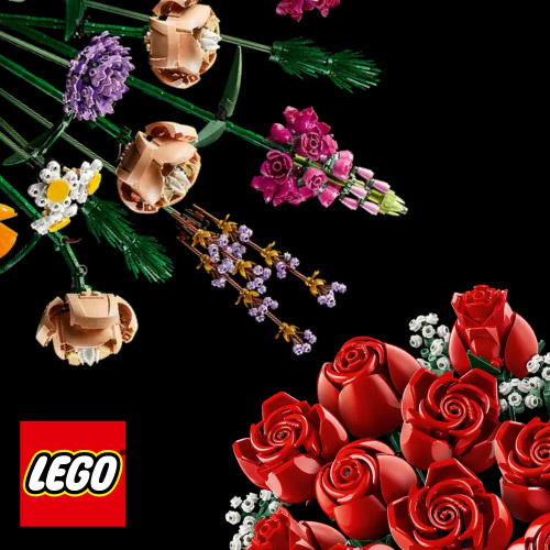 Lego Botanicals buketter med rose og markblomster