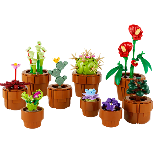 Samling av LEGO Botanicals miniatyrplanter