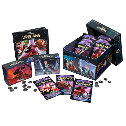 Disney Lorcana kort og spillebrikker
