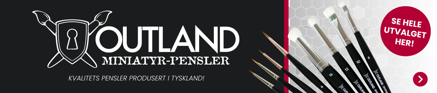 Outland miniatyr-pensler. Kvalitet produsert i Tyskland!