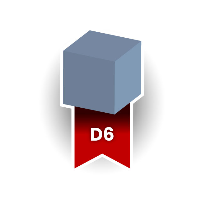 D6-terning med seks sider